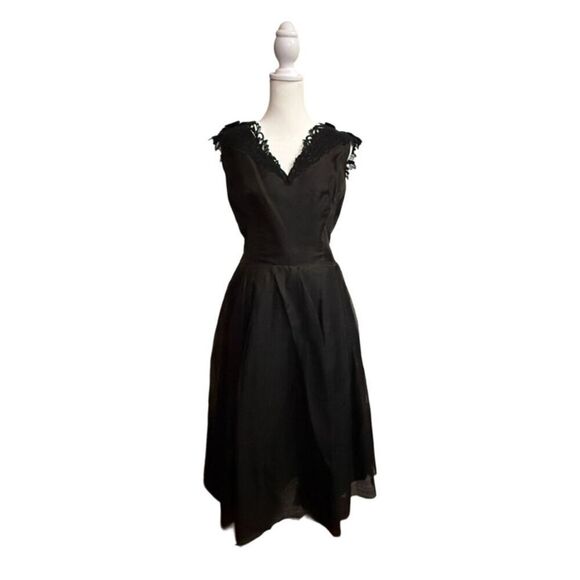 Elinor Gay Dresses & Skirts - Elinor Gay Original Rare 1950's Organza Cocktail Formal Black Dress Size M